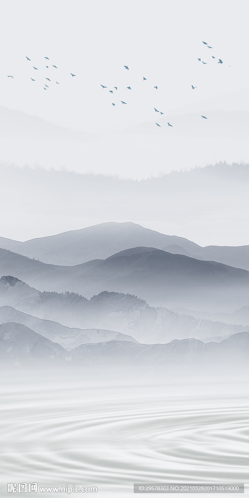 现代中式山水新图 TIF分层