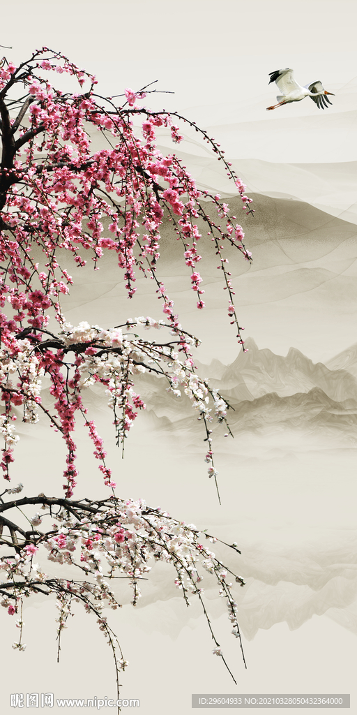 高清简约山水玄关 TIF分层