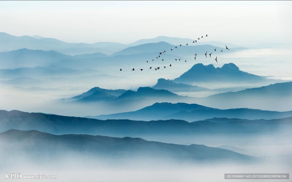 新中式山水画图片