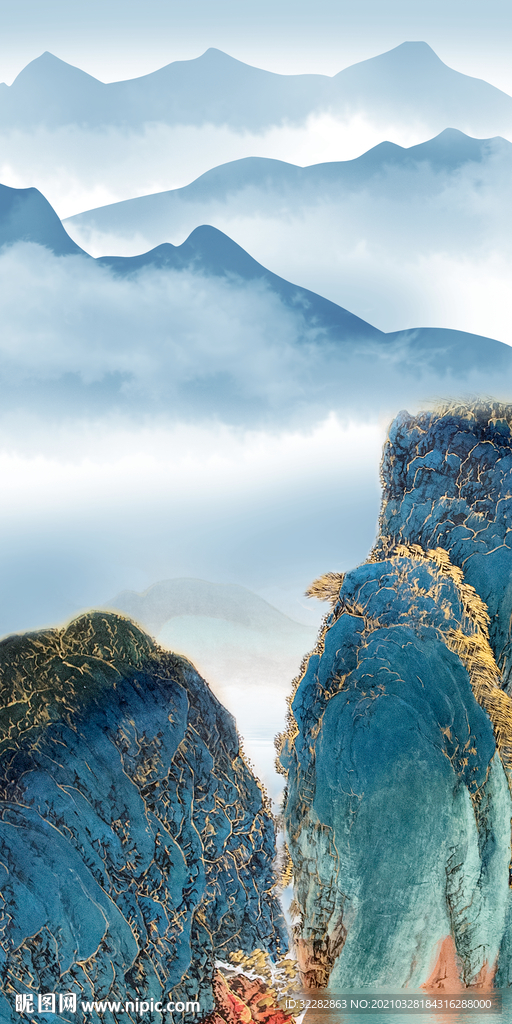 意境中式新款玄关画