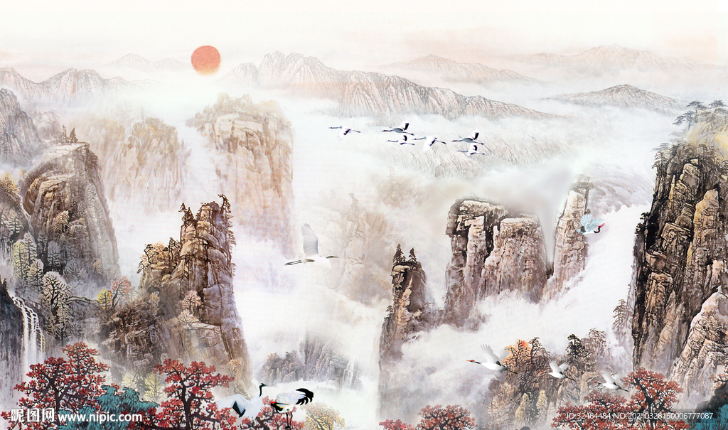 江山如画电视背景墙