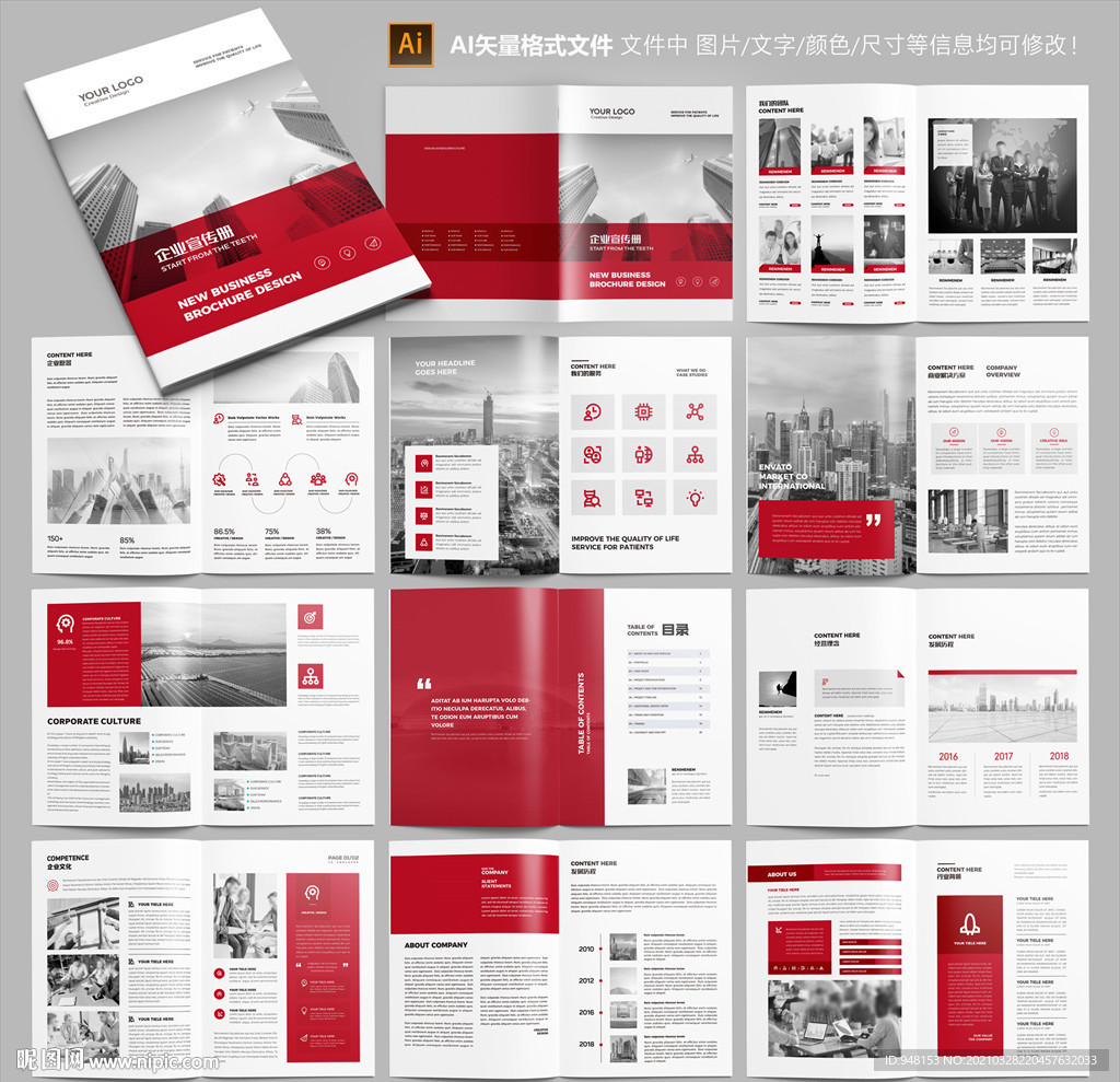 红色画册 企业宣传册