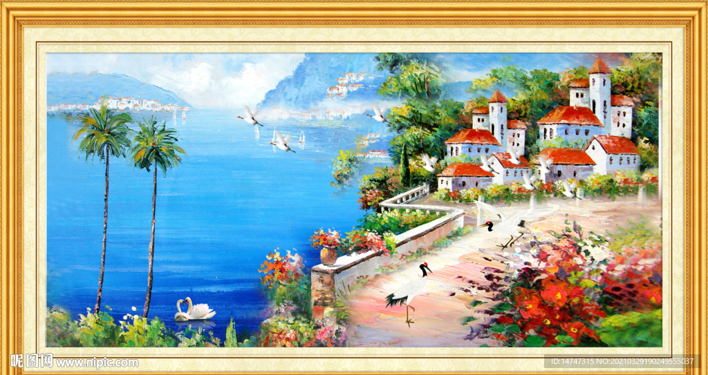 地中海油画