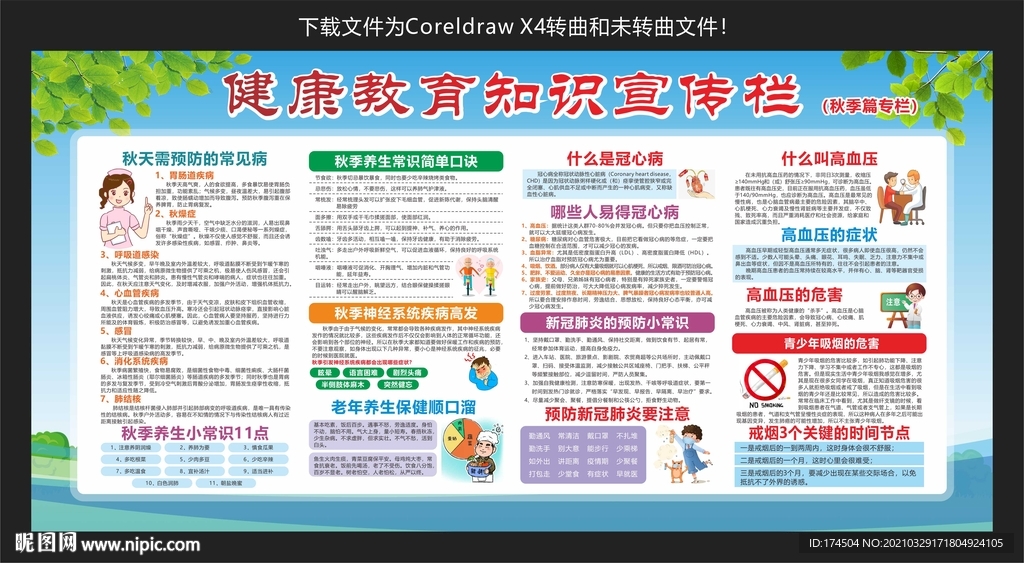 秋季健康教育知识宣传栏