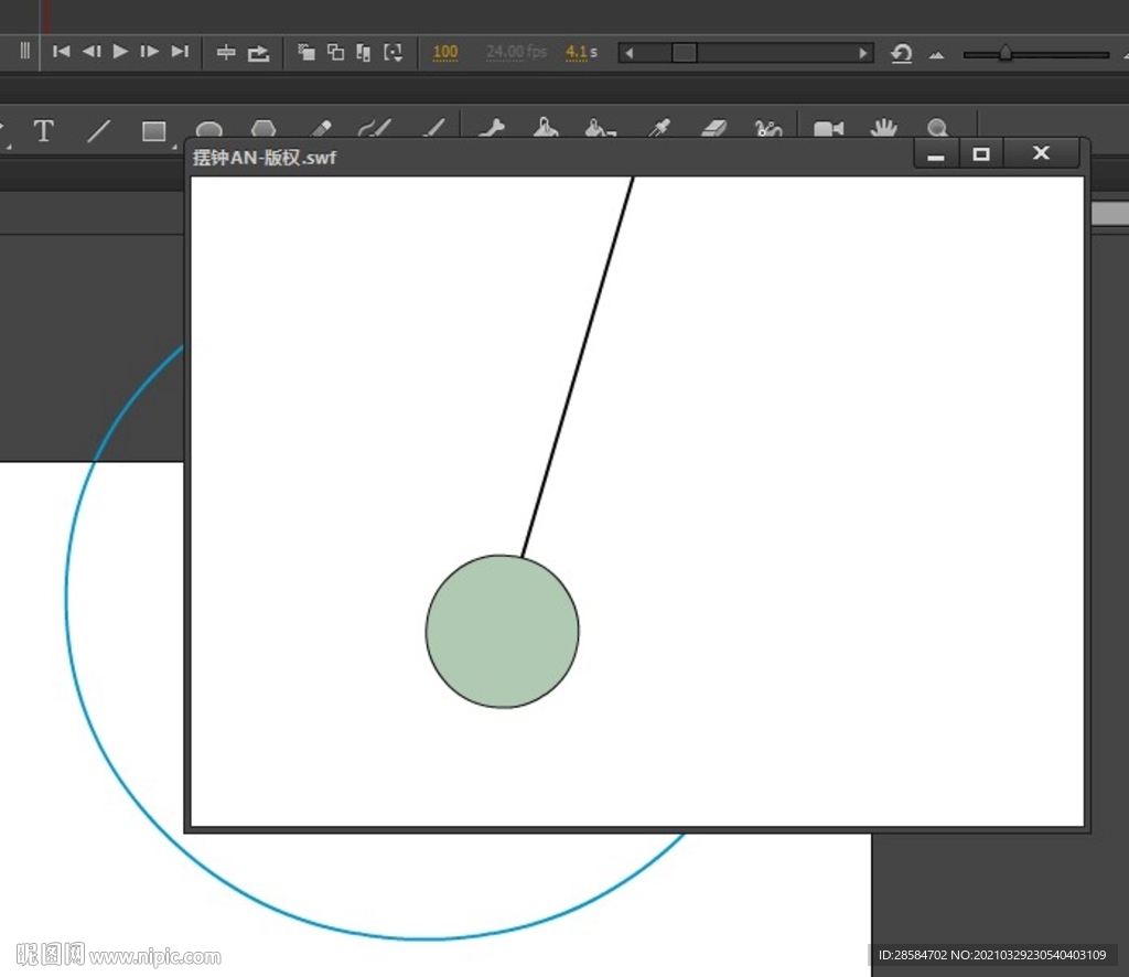 Animate 制作的摆钟动画