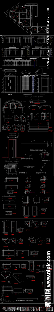 异形空间榻榻米CAD施工图