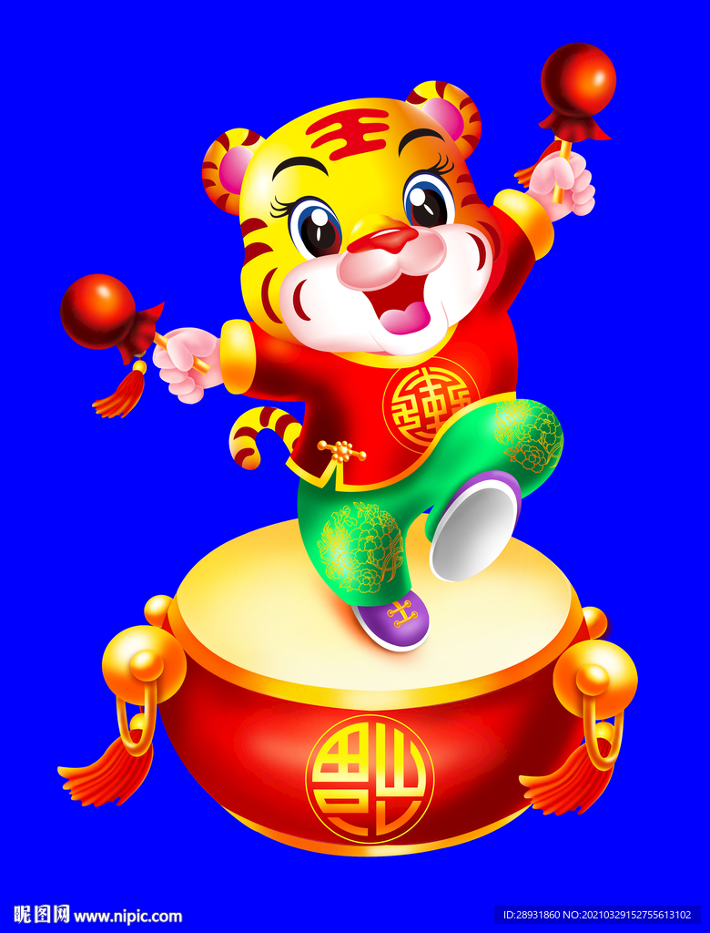 虎年门画