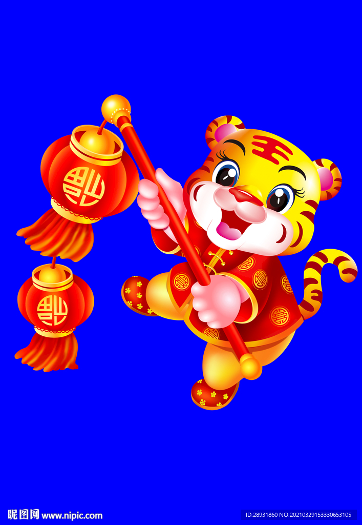 虎年门画