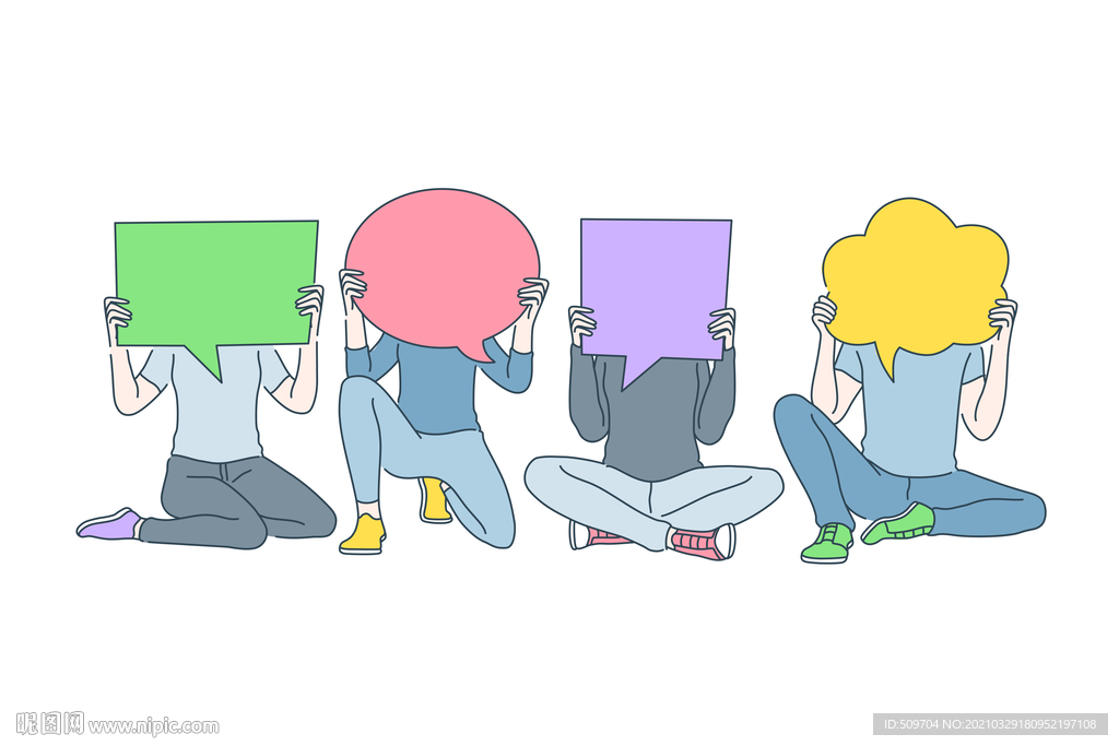 简约人物生活形象插画图片