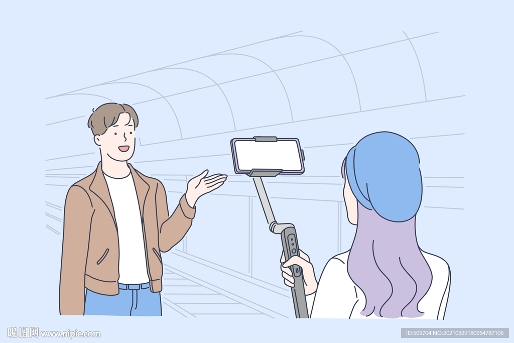 简约人物生活形象插画图片