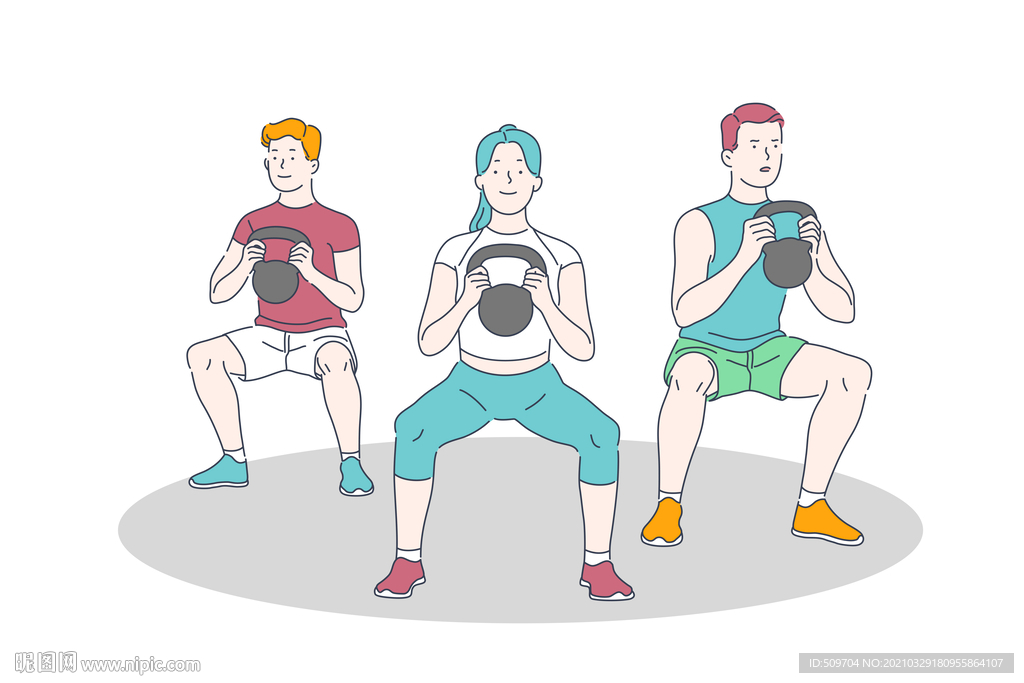 简约人物生活形象插画图片