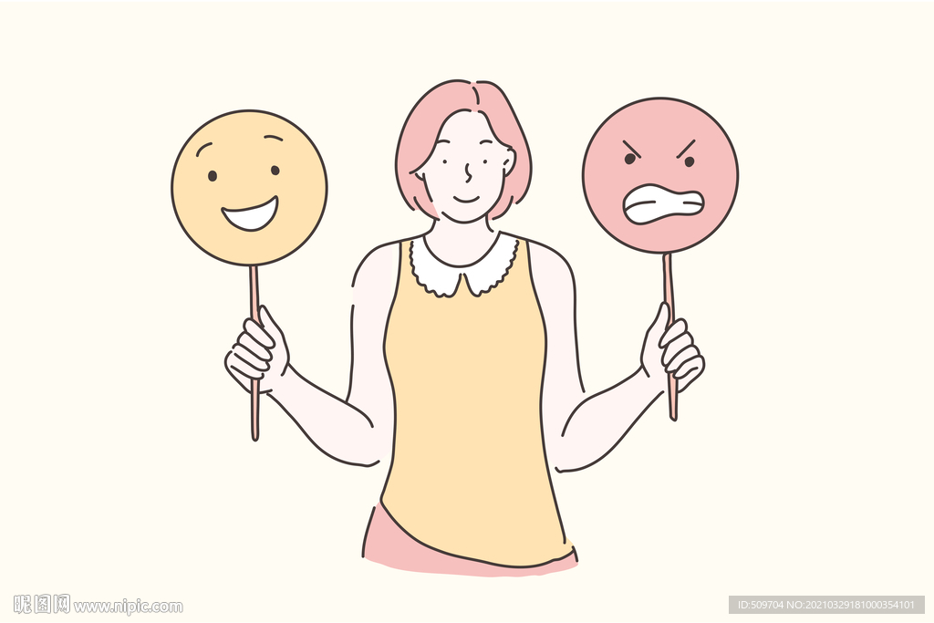 简约人物生活形象插画图片