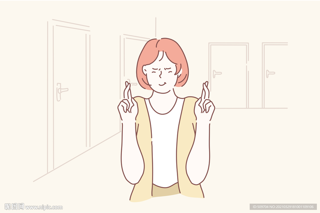 简约人物生活形象插画图片