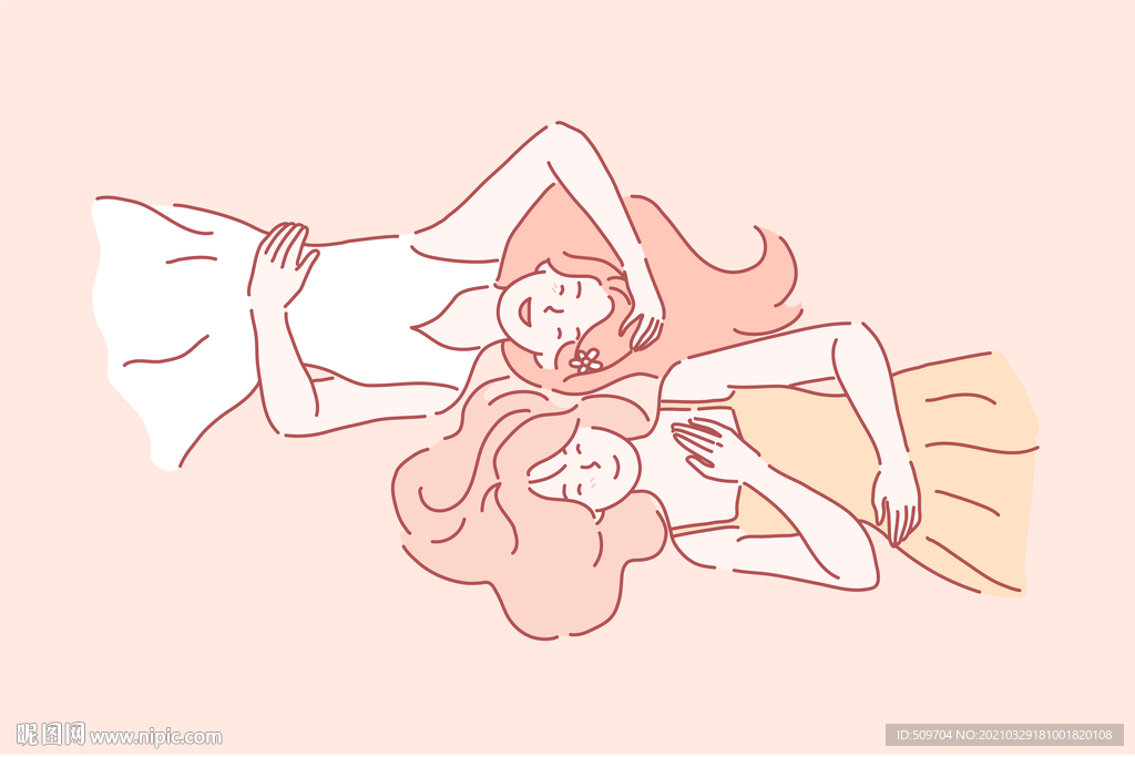 简约人物生活形象插画图片