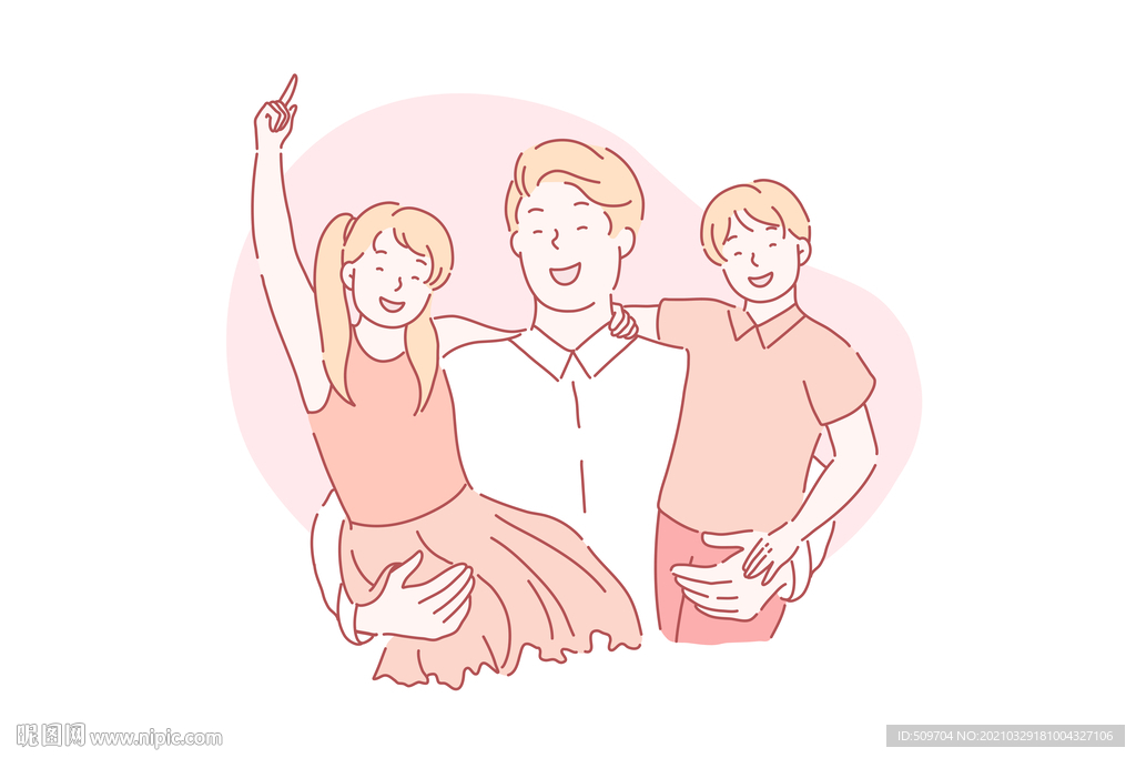 简约人物生活形象插画图片