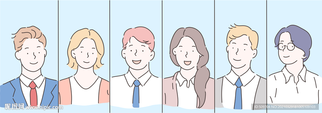 简约人物生活形象插画图片