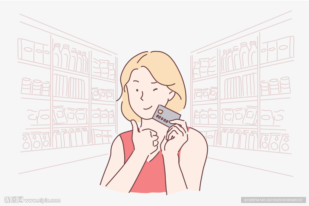 简约人物生活形象插画图片
