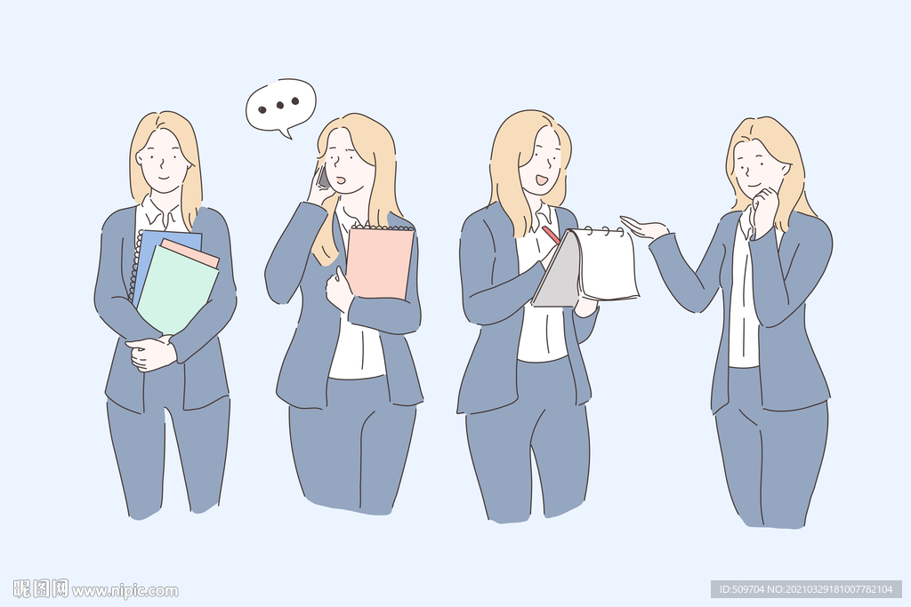 简约人物生活形象插画图片