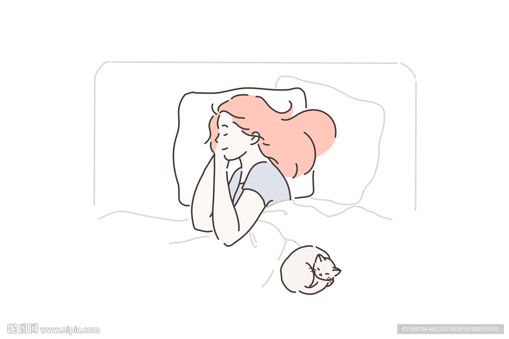 简约人物生活形象插画图片