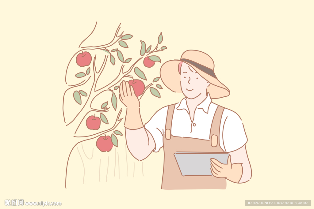 简约人物生活形象插画图片