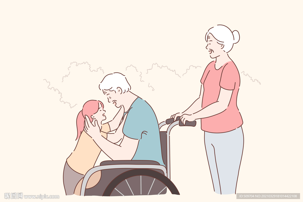 简约人物生活形象插画图片