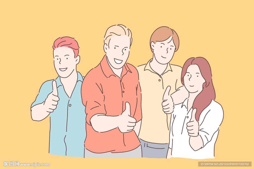 简约人物生活形象插画图片