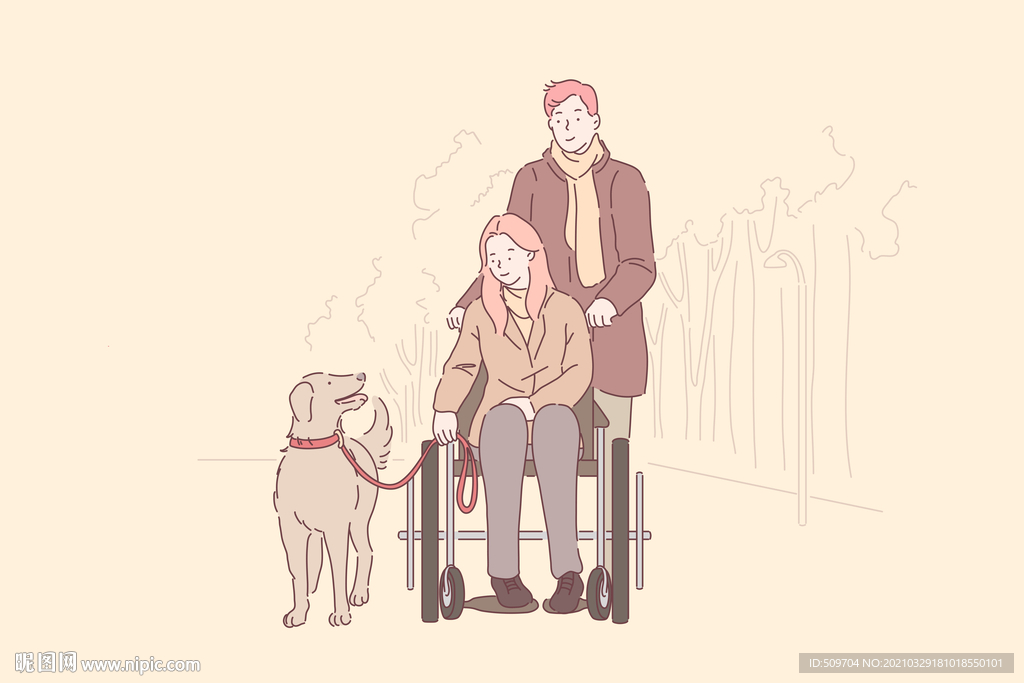 简约人物生活形象插画图片