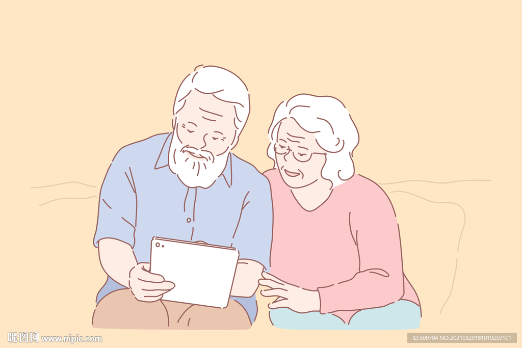 简约人物生活形象插画图片