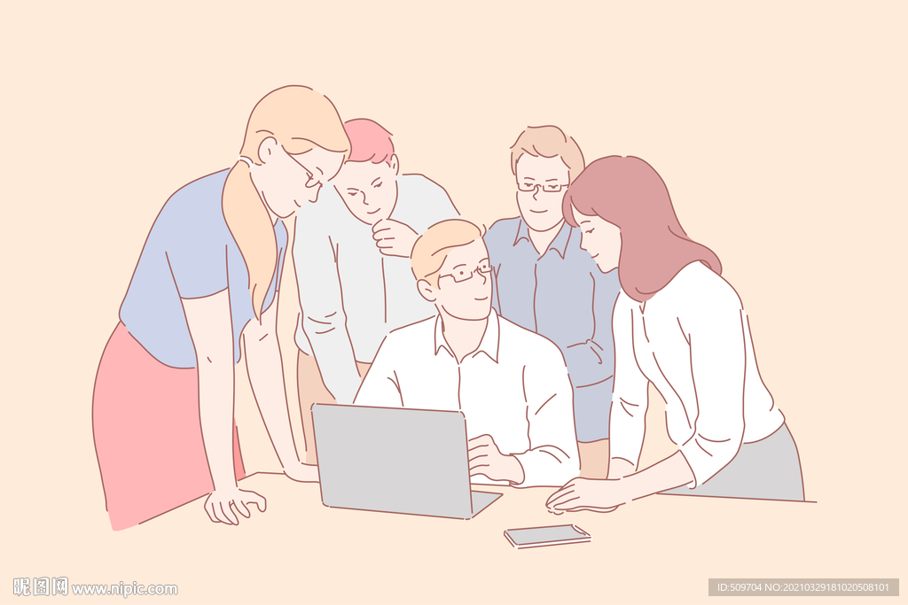 简约人物生活形象插画图片