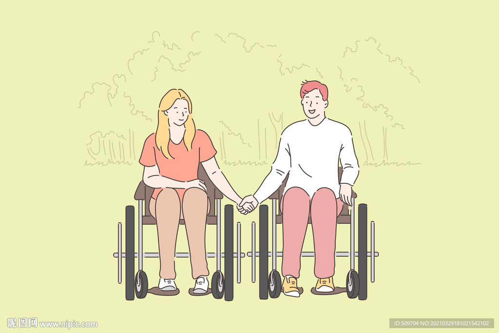 简约人物生活形象插画图片