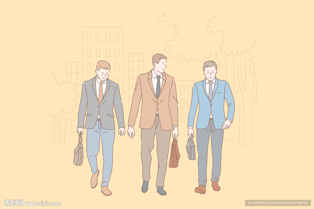 简约人物生活形象插画图片