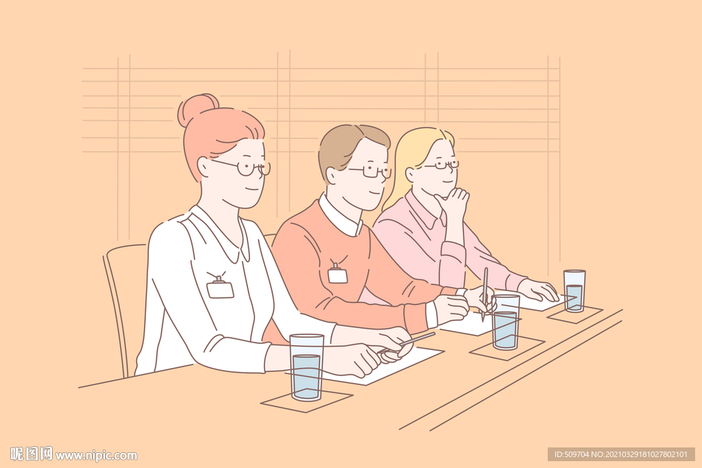 简约人物生活形象插画图片