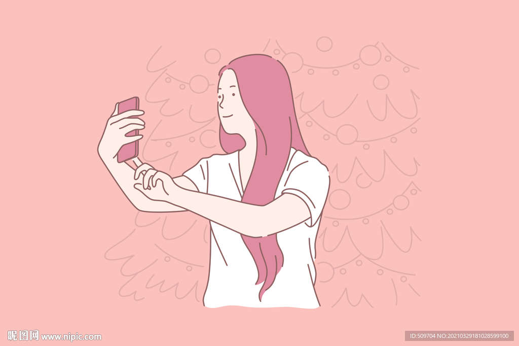 简约人物生活形象插画图片