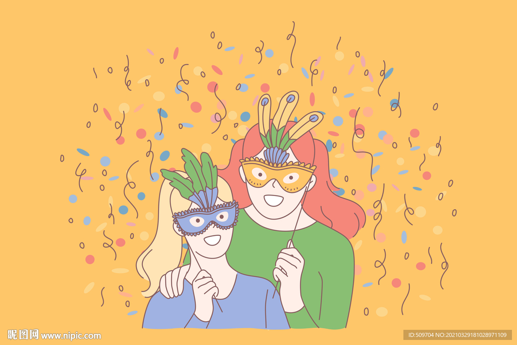 简约人物生活形象插画图片