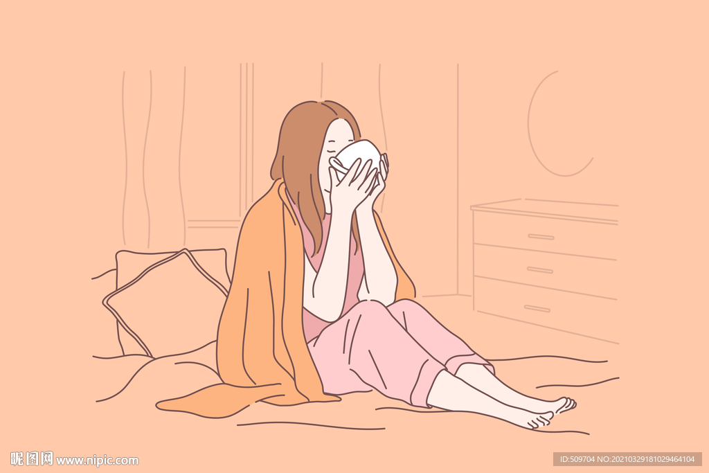 简约人物生活形象插画图片
