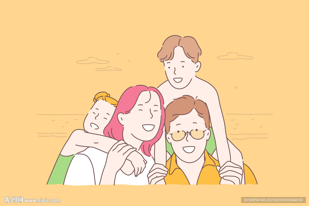 简约人物生活形象插画图片