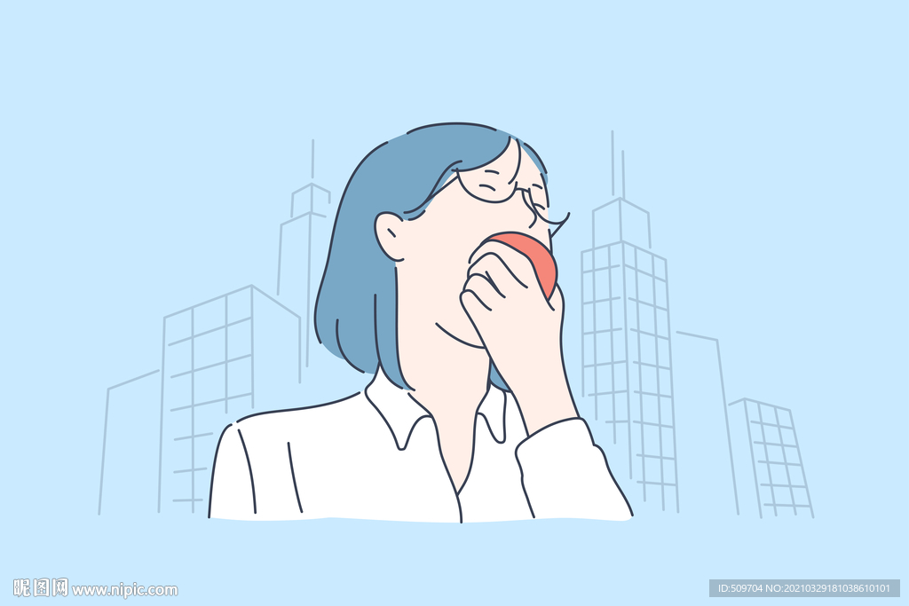 简约人物生活形象插画图片