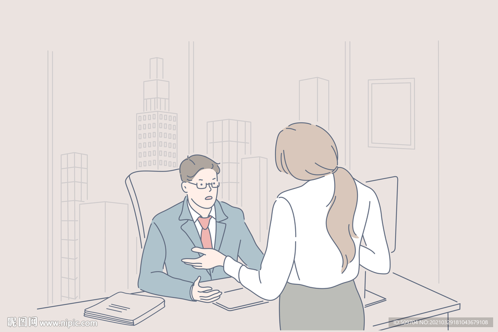 简约人物生活形象插画图片