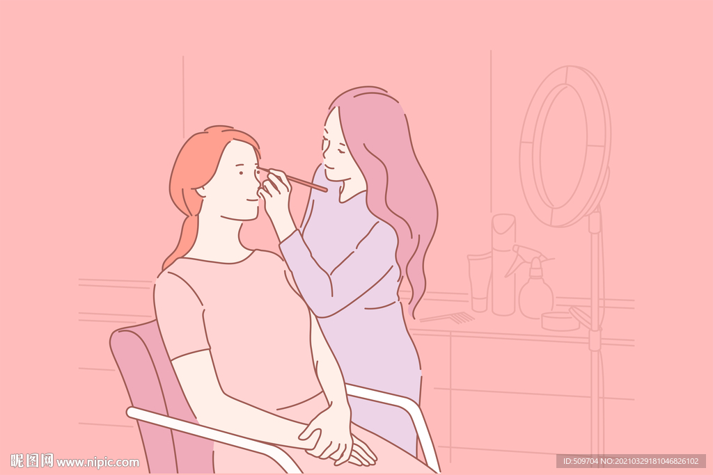 简约人物生活形象插画图片