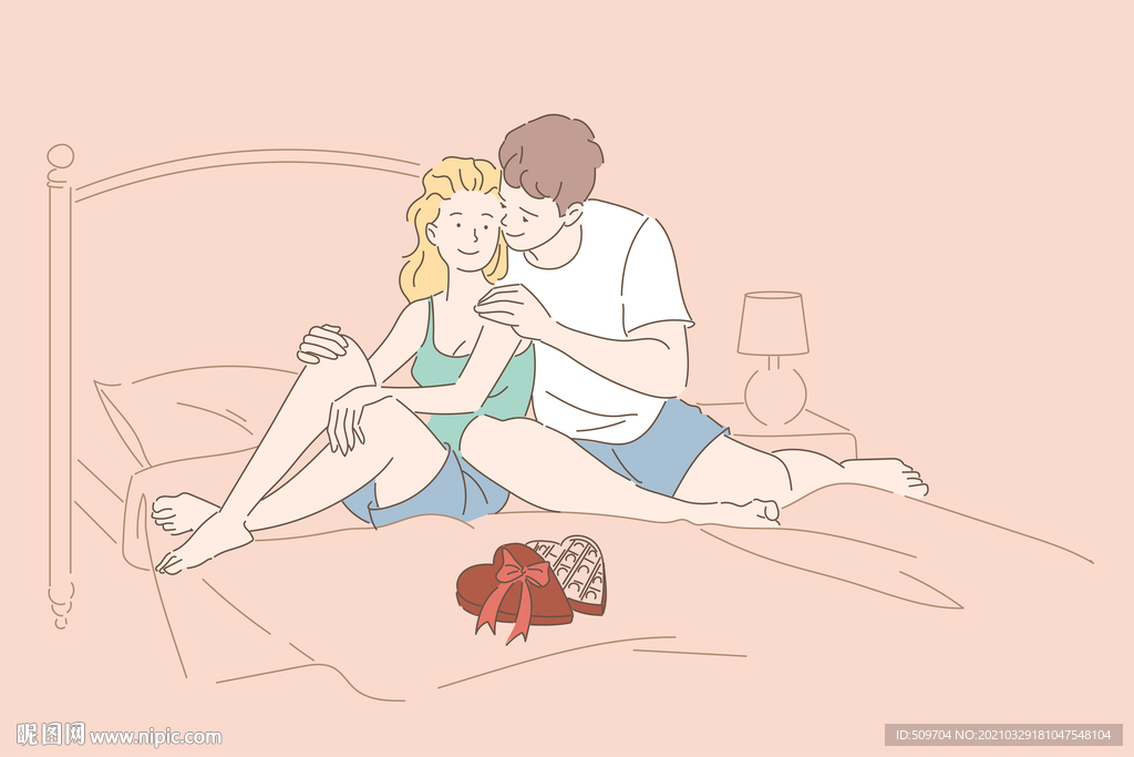 简约人物生活形象插画图片