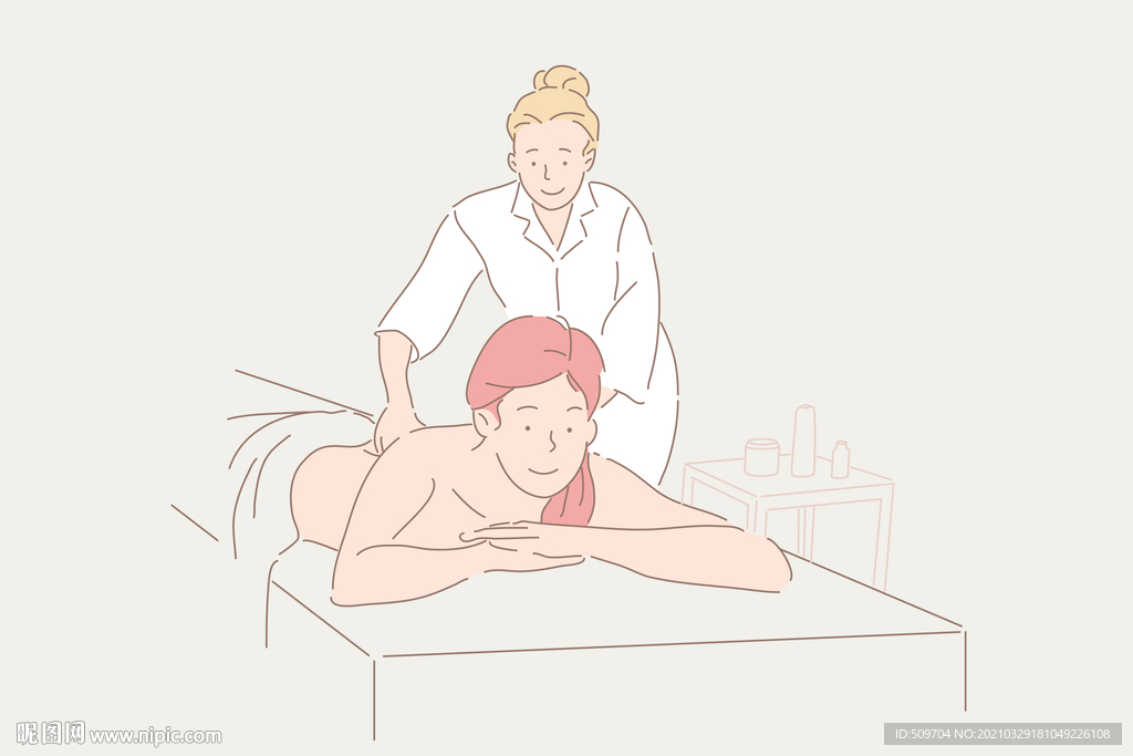 简约人物生活形象插画图片