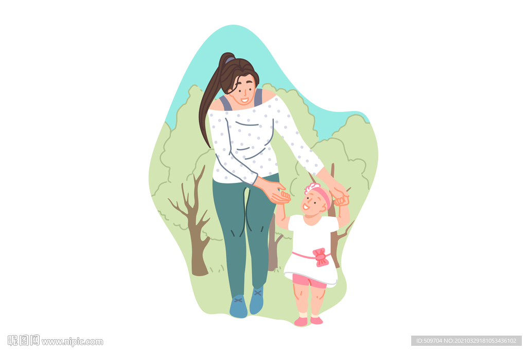 简约人物生活形象插画图片