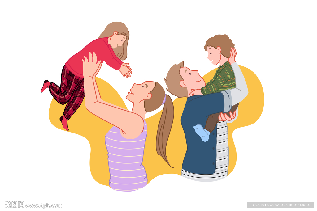 简约人物生活形象插画图片