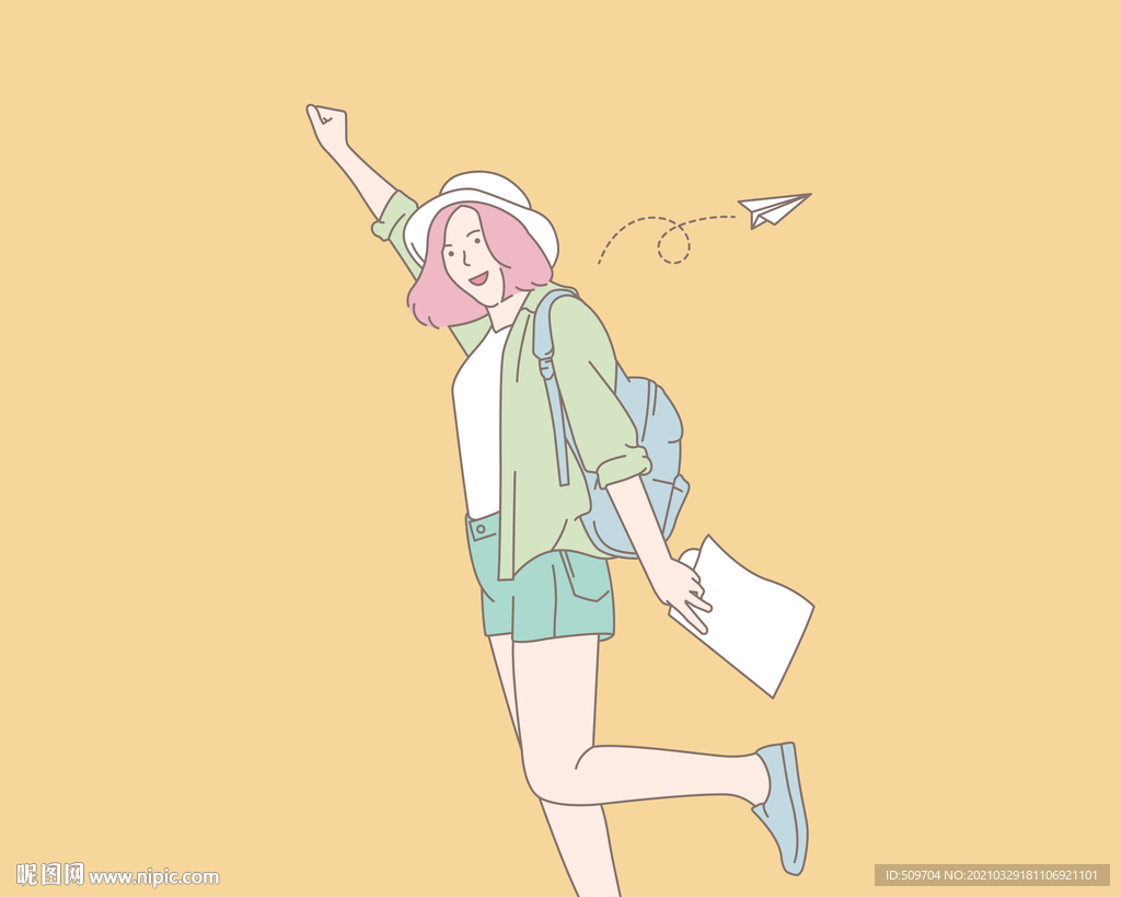 简约人物生活形象插画图片
