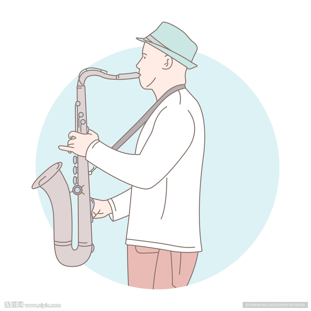 简约人物生活形象插画图片