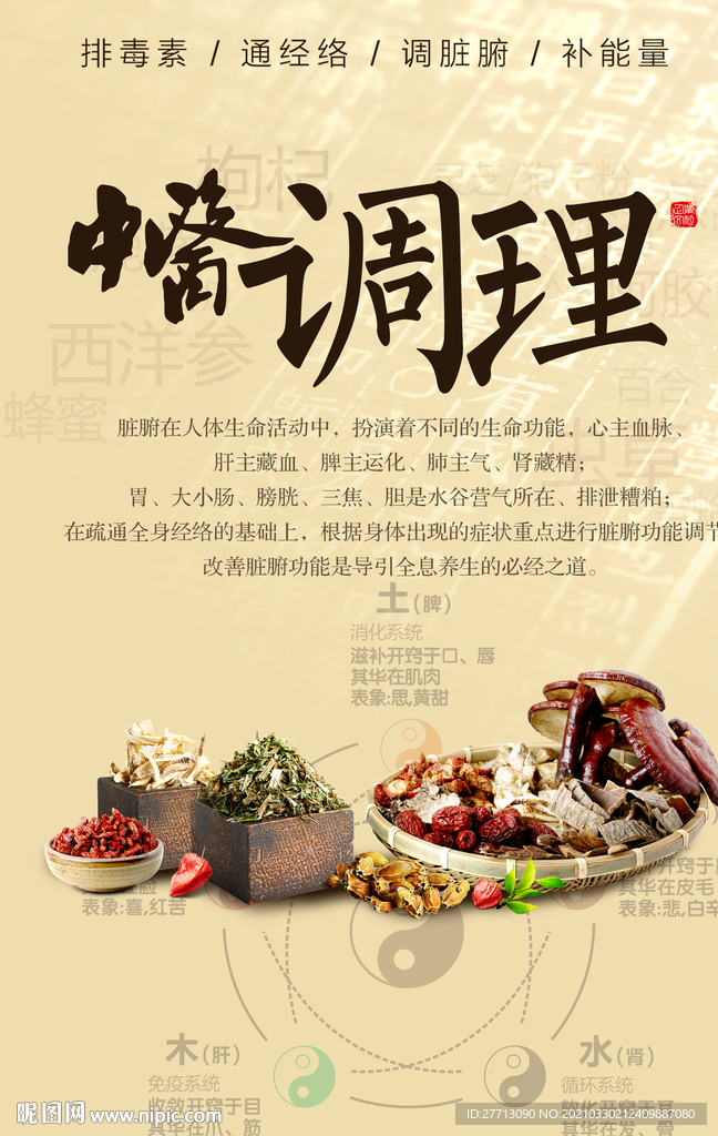 中医调理海报灯箱展板展架易拉宝