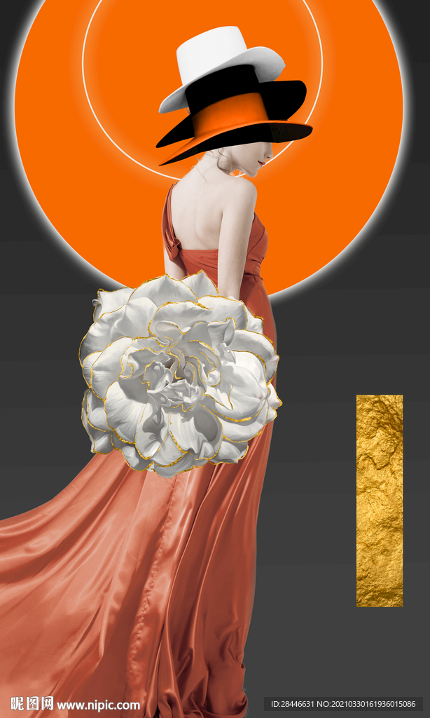 北欧美女装饰画