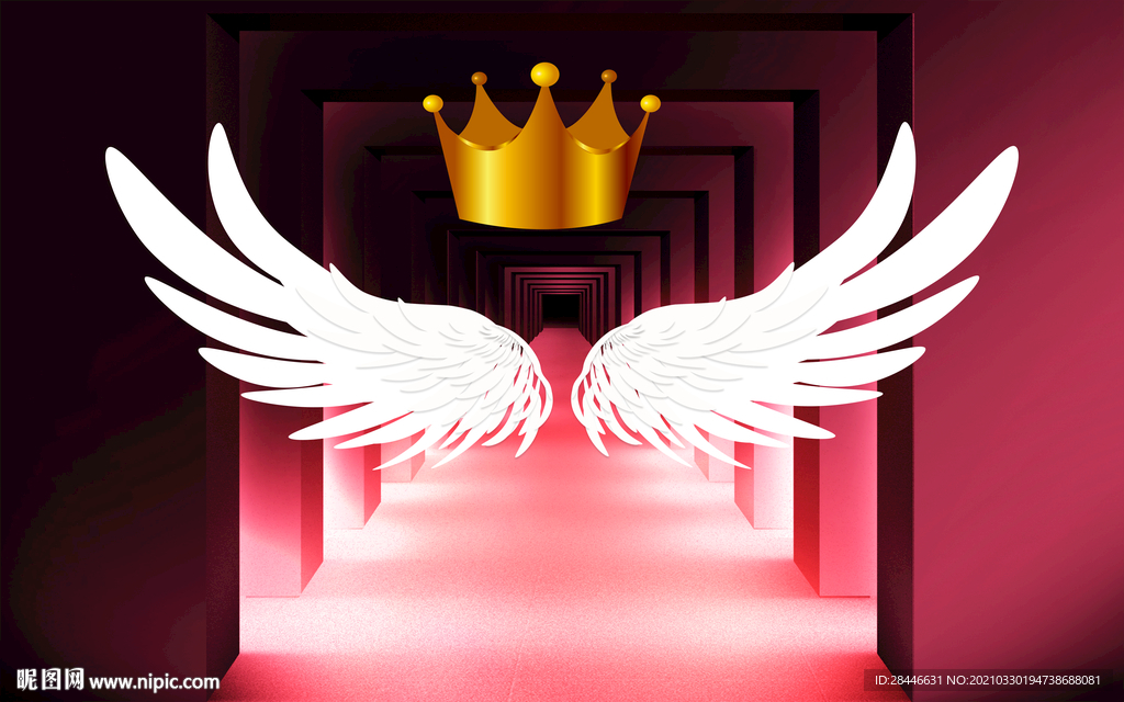 翅膀网红背景墙