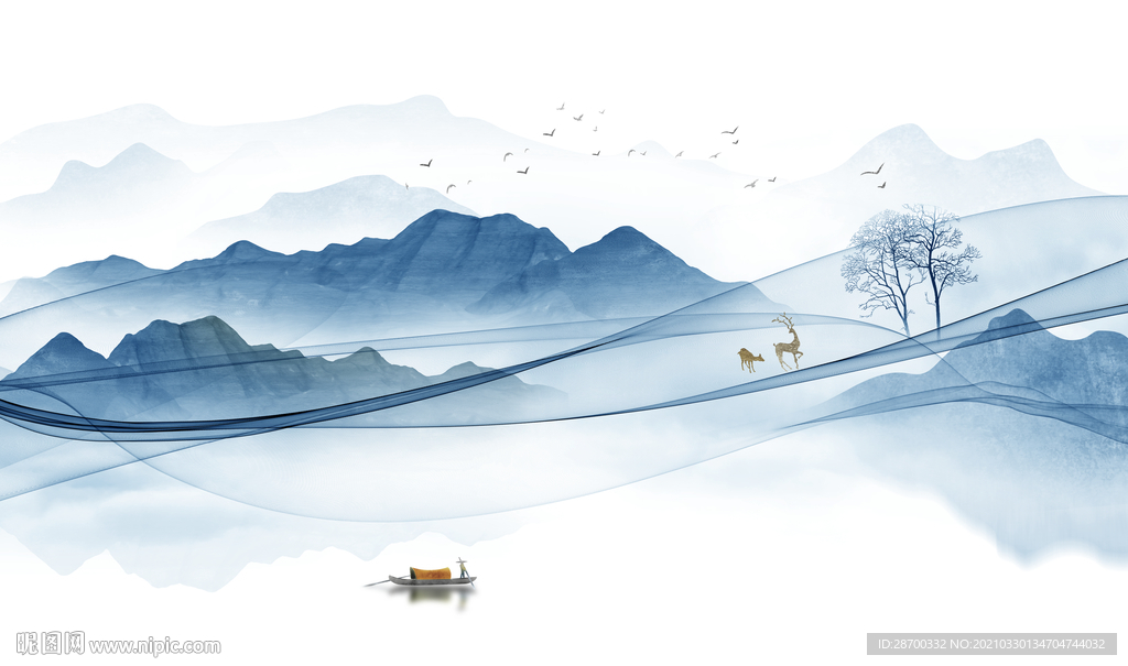 水墨山水画