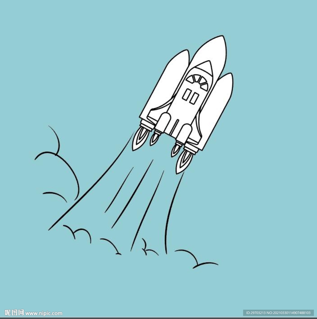 卡通火箭